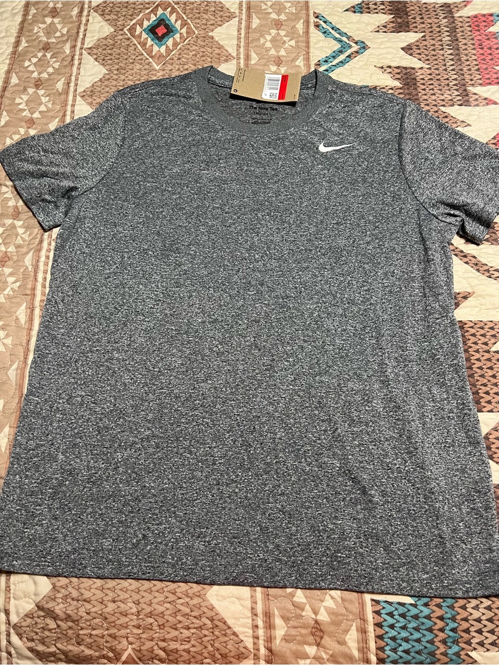Nike women’s  Heathered Charcoal Gray Short Sleeve Performance Tee